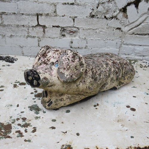 English Weathered Garden Pig Ornament