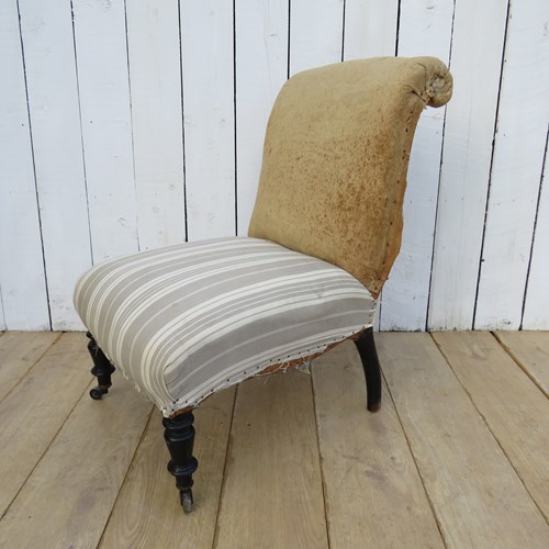 Antique Napoleon III Slipper Chair