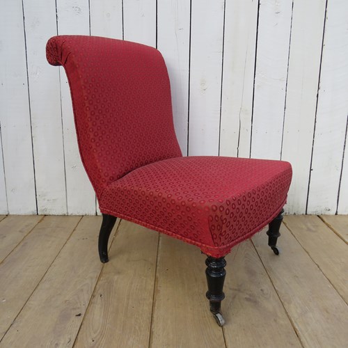 Antique Napoleon III Slipper Chair