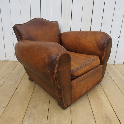 French Leather Club Chair