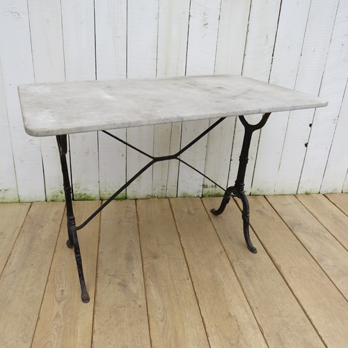 French Marble Top Garden Table