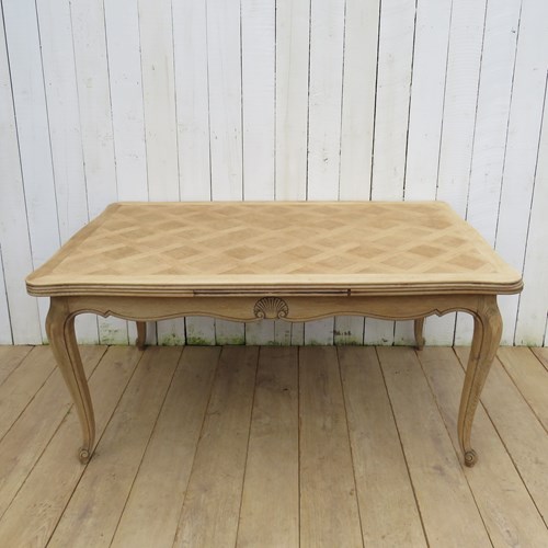 Bleached Oak Extending Dining Table