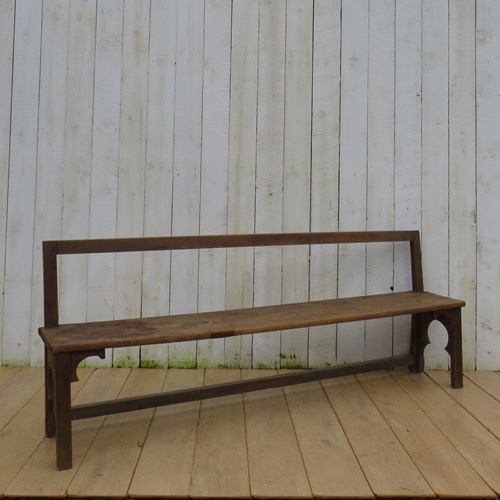 Antique French Oak Hall Bench