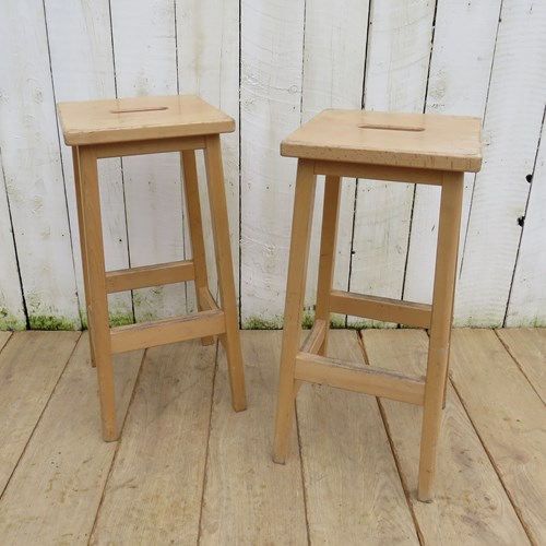 Pair Of Tall Vintage Bar Stools