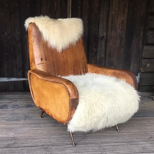 Marco Zanuso Fifties Leather Chair