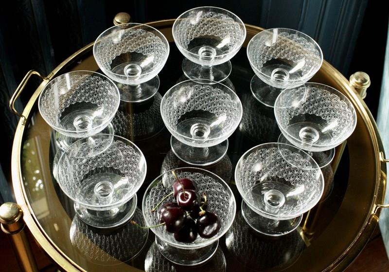 Vintage 1950'S Crystal Desert Dishes 'Etched'-house-of-hummingbird-img-5189-main-638295924445473830.jpeg