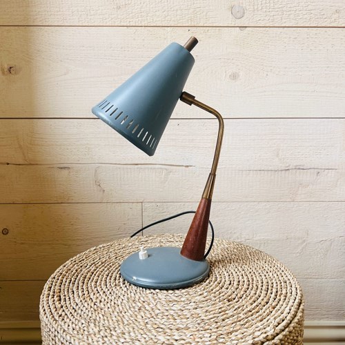 Blue Swedish Anglepoise Lamp