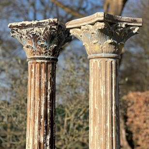  Carved French Pillars