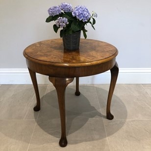 Art Deco Burr Walnut Side Table
