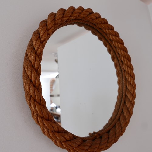 A rope work mirror attributed to Audoux-Minet