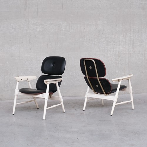 Pair Of Mid-Century Italian Armchairs