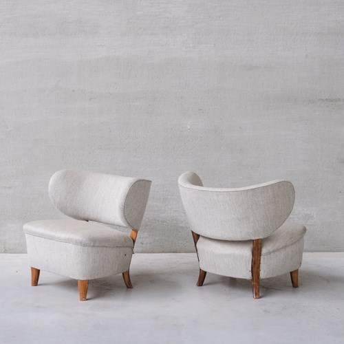 Pair Of Mid-Century Lounge Chairs Attr. To Otto Schulz