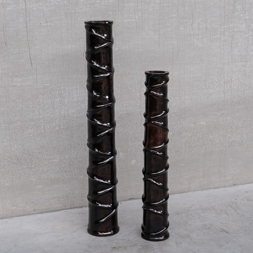 Pair of Wooden Tall French Decorative Vases