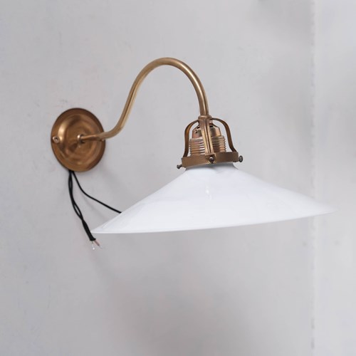 Opaline, Brass And Reflective Glass Wall Lights (18 Available)