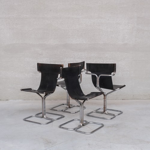 Mid-Century Set Of 4 'Topos' Dining Chairs By Gruppo Dam For Busnelli