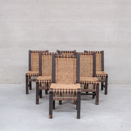 Set Of Six Art Deco French Dining Chairs Attr. To Francis Jourdain