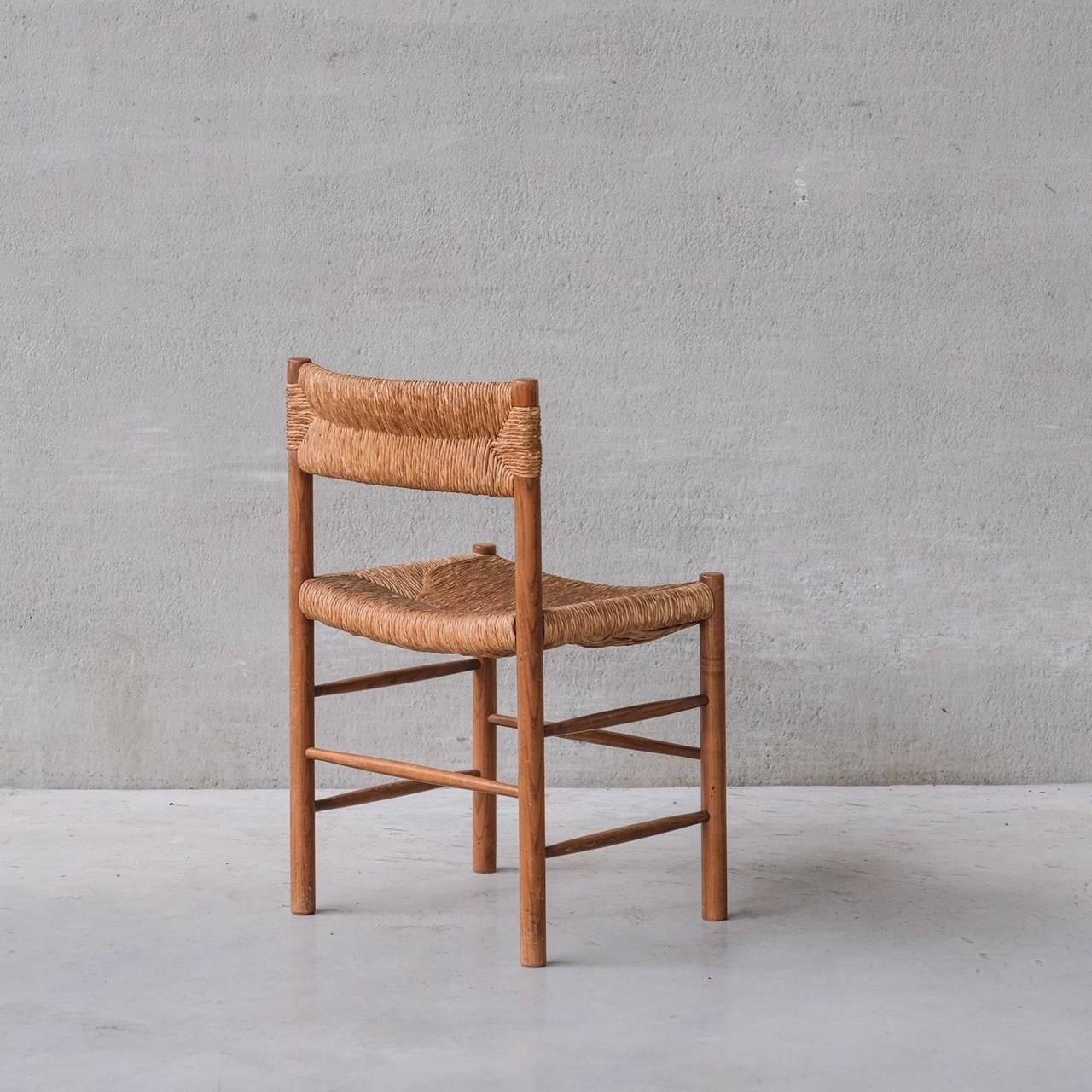 Charlotte Perriand Dordogne Dining Chair - Black and Natural