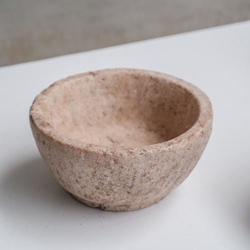 Marble Stone Primitive Bowls (3 Available)