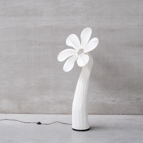 Contemporary Fabric Flower Floor Lamp