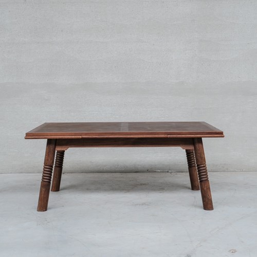 Dudouyt Style French Oak Art Deco Extendable Dining Table