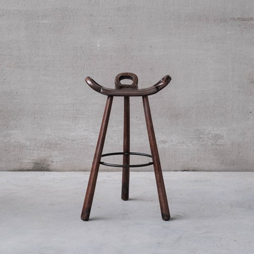 Brutalist Mid-Century 'Marbella' Bar Stool (2)