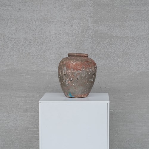 Antique Italian Patinated Ceramic Vase