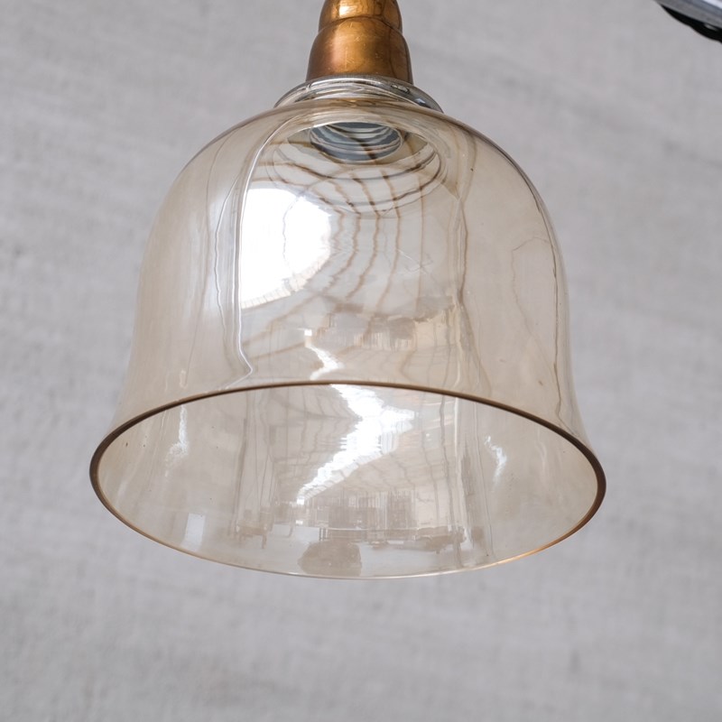 Smoked Mid-Century Brass And Glass Bell Pendant (5 Available)-joseph-berry-interiors-dscf8362-main-638367831626989170.JPG