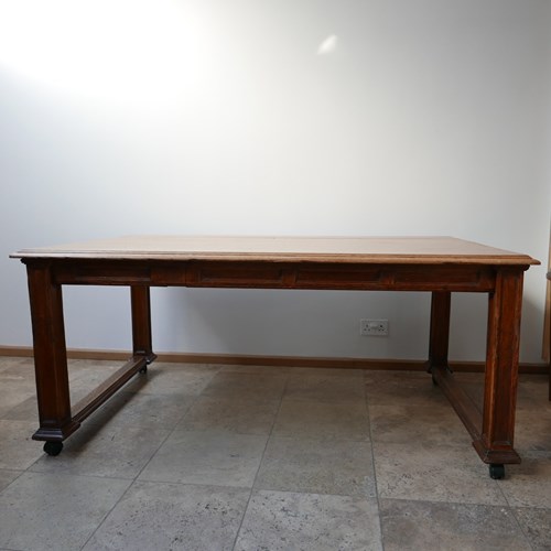 Antique English Oak Refectory Table Or Kitchen Island