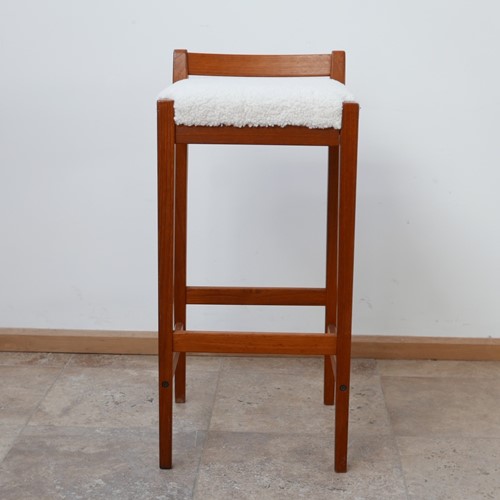 Mid-Century Teak Swedish Bar Stool (1)