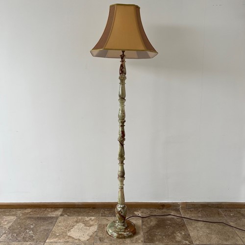 Onyx English Mid-Century Floor Lamp