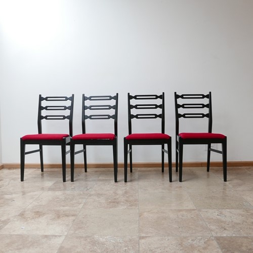 Set of Mid-Century Scandinavian Dining Chairs (4)