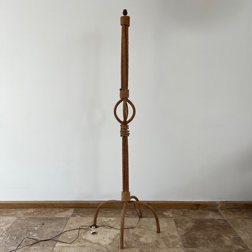 Audoux-Minet Rope Work Mid-Century French Lamp