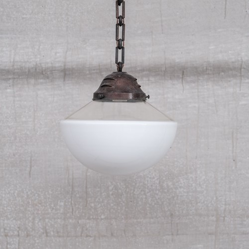 Two Tone Mid-Century French Pendant Light