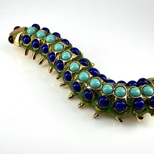 Vintage Kenneth Jay Lane Catepillar Brooch