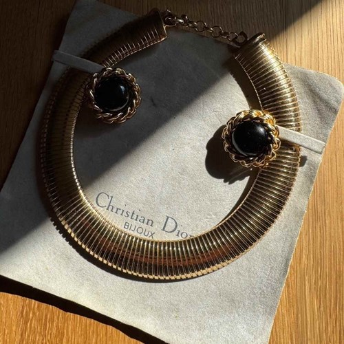Vintage 1980S Christian Dior Omega Choker Necklace