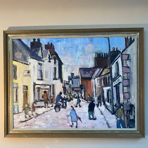 Welsh Street Scene ~ Hubert Alan Axon