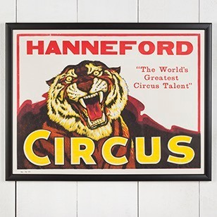 Framed Vintage American Circus Poster