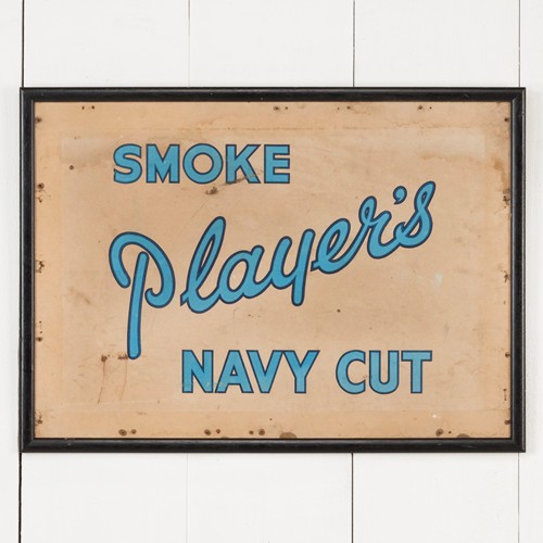 Framed Player's Cigarettes Packaging
