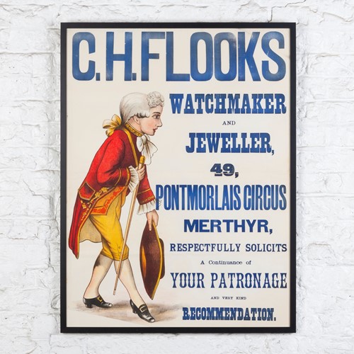 Victorian Watchmaker & Jeweller Advertising Poster