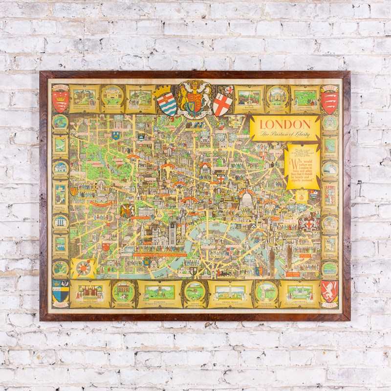 Framed Map Of 'London - The Bastion Of Liberty' By Kerry Lee, 1946-ljw-antiques-0886-5-main-638264230283727081.jpg