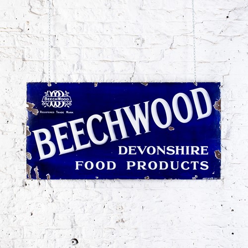 Beechwood - Devonshire Food Products, Enamel Sign