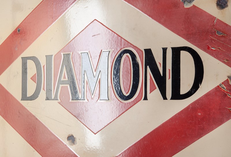 A large, Diamond Gasoline / Motoroil Enamel Sign-ljw-antiques-0913-glossy-main-637464247178380394.jpg