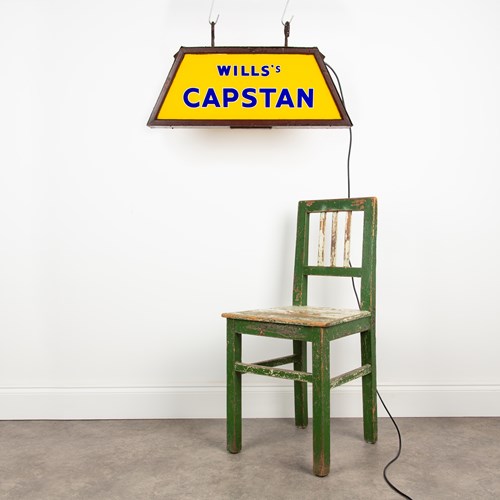 Double-Sided Illuminating Glass Wills's Capstan Hanging Sign