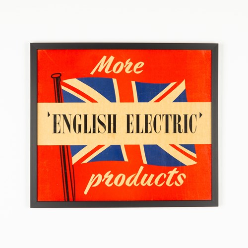  'More English Electric Products' - Framed Advertising Card