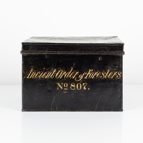 Ancient Order Of Foresters Tin Deed Box