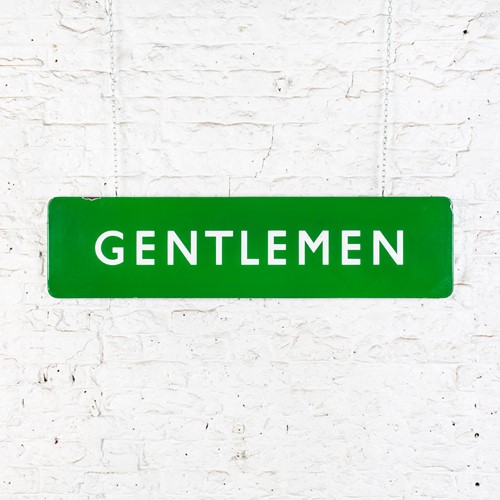 A Large British Rail Gentlemen Enamel Sign