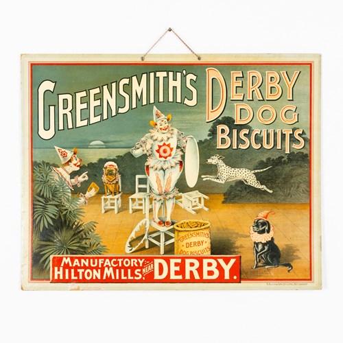 Greensmith's Derby Dog Biscuits Showcard