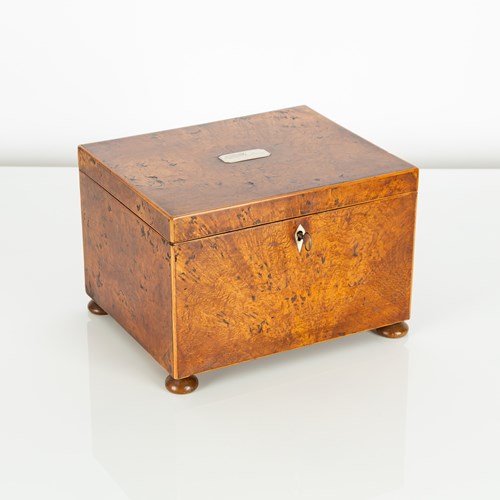 Regency Burr Elm Sewing / Jewellery Box