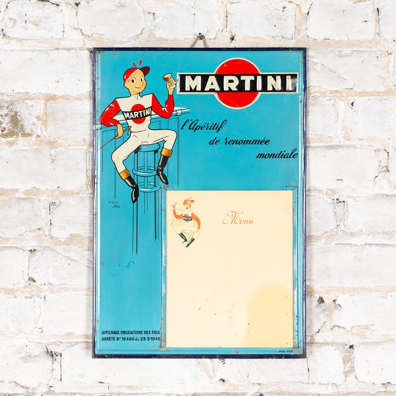  rare, tin martini menu sign / board-ljw-antiques-1073-1-main-637937718679147153.jpg