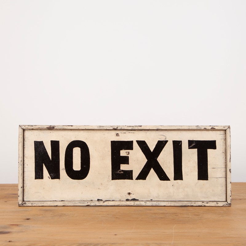 Charming, hand-painted 'No Exit' Estate Sign-ljw-antiques-1116-1-main-637166037025179276.jpg